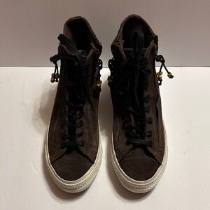 Converse Brown Suede High-Top Sneakers